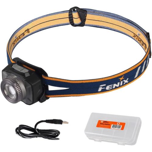  Fenix HL40R 600 Lumen Focusable Flood/Spotlight LED Rechargeable Headlamp with Original Charging Cable and LumenTac Organzier