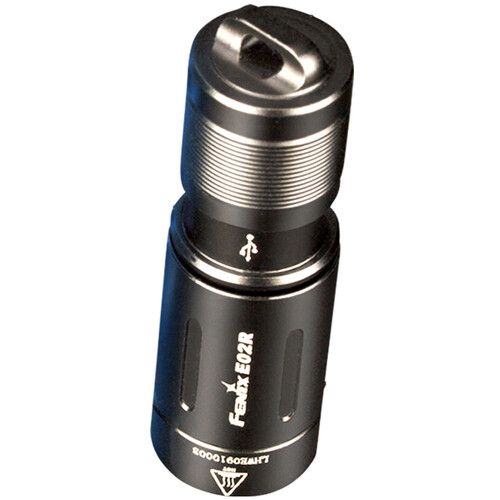  Fenix Flashlight E02R Rechargeable Keychain Flashlight (Black)