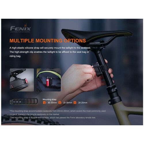  Fenix Flashlight BC05R Version 2.0 Rechargeable Bicycle Taillight