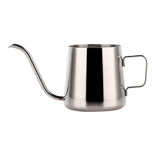  Fenteer Edelstahl Kafeeekessel Wasserkessel Kaffeekanne Kessel, Auswahl - Silber - 350 ml