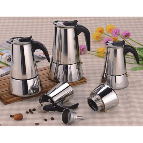  Fenteer Espressokocher/Espressokanne aus Edelstahl - 9 Tasse