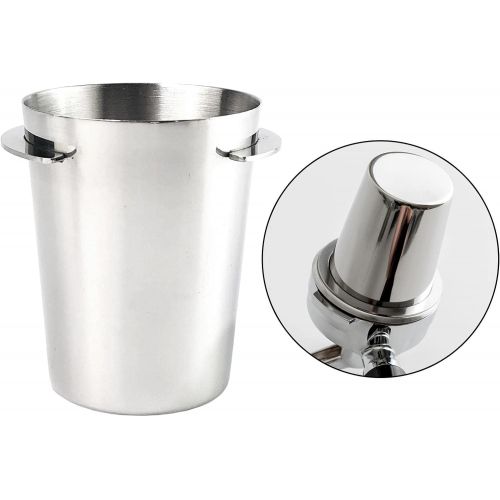  Fenteer Coffee Portafilter Dosing Cup, Coffee Distributor 51mm, Stainless Steel Coffee Powder Feeder Parts, for 51mm Espresso Machine - Silver