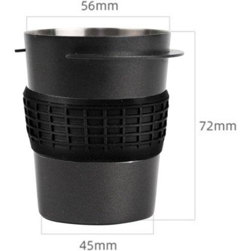  Fenteer Coffee Portafilter Dosing Cup, Coffee Distributor 58mm, Metal Coffee Dosing Cup Powder Feeder Part for 58mm Espresso Machine - Black