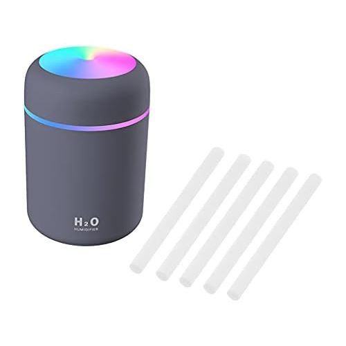  Fenteer Humidifier, USB Powered Air Purifier Aromatherapy Allergy Aroma Essential Oil Diffuser Defuser for Home Office Spa Car (1 Humidifier + 5 Cotton Sticks)