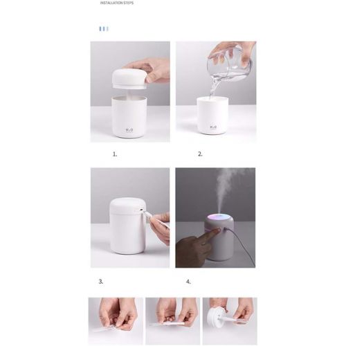  Fenteer Humidifier, USB Powered Air Purifier Aromatherapy Allergy Aroma Essential Oil Diffuser Defuser for Home Office Spa Car (1 Humidifier + 5 Cotton Sticks)