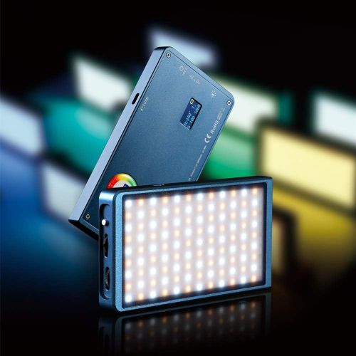  [아마존베스트]Fenxbzy Falcon Eyes F7 12W RGB Led Light,with Honeycomb Grid and Softbox,CRI 97,2500K-9000K Adjustable with Magnet Adsorption Function, OLED Display,Multiple Scenario Mode