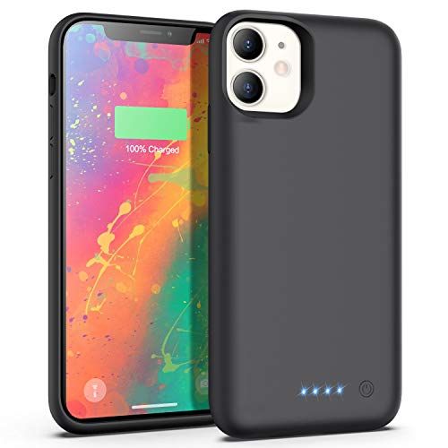  [아마존베스트]Feob Battery Case for iPhone 11, 6800mAh Portable Charging Case Extended Battery Pack for iPhone 11 Charger Case [6.1 inch]-Black