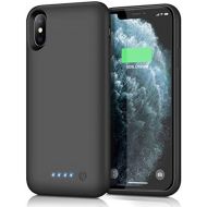 [아마존베스트]Feob Battery Case for iPhone Xs max, Upgraded7800mAh Portable Charging Case Extended Battery Pack for iPhone Xs Max [6.5 inch] Protective Charger Case - Black