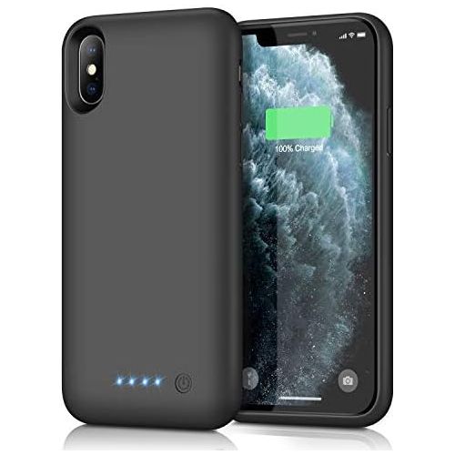  [아마존베스트]Feob Battery Case for iPhone Xs max, Upgraded7800mAh Portable Charging Case Extended Battery Pack for iPhone Xs Max [6.5 inch] Protective Charger Case - Black