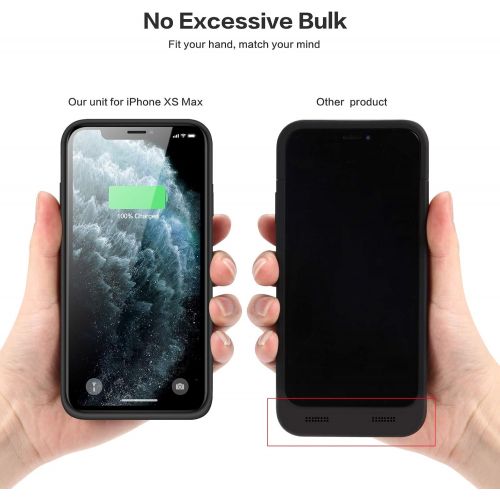  [아마존베스트]Feob Battery Case for iPhone Xs max, Upgraded7800mAh Portable Charging Case Extended Battery Pack for iPhone Xs Max [6.5 inch] Protective Charger Case - Black