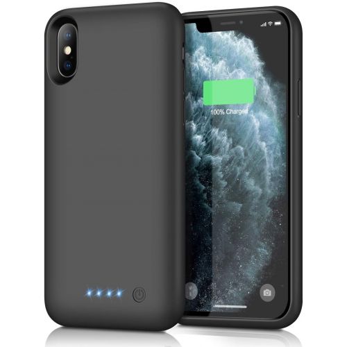  [아마존베스트]Feob Battery Case for iPhone Xs max, Upgraded7800mAh Portable Charging Case Extended Battery Pack for iPhone Xs Max [6.5 inch] Protective Charger Case - Black