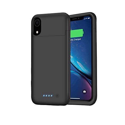  [아마존베스트]Battery Case for iPhone XR, Feob Upgraded 5500mAh Portable Charging Case Extended Battery Pack for iPhone XR Charger Case (6.1 inch)- Black