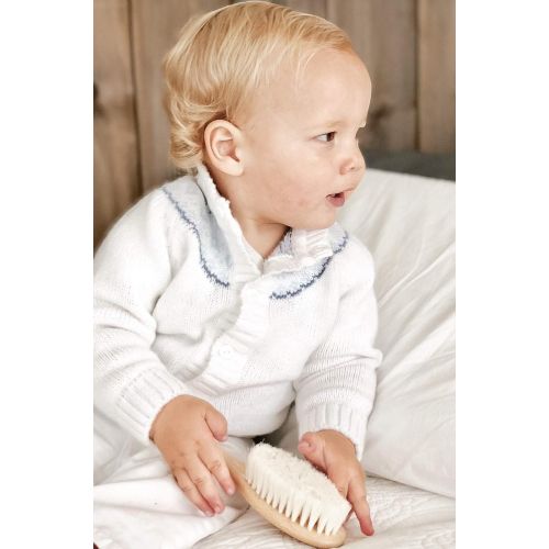  [아마존베스트]Fephas Wooden Baby Goat Hair Brush| Eco Friendly Hairbrush for Newborn and Toddler Girl/Boy Features Organic...