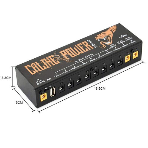  FerDIM Guitar Pedal Power Supply Station Distributor 10 Isolated Outputfor 9V/12V/18V Effect Pedal with USB Port for Charging Mobile Phone Tablet Isolatedpowersupply CP-04