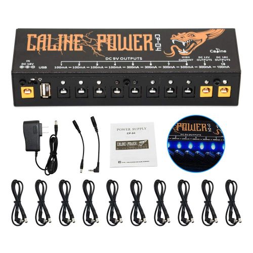  FerDIM Guitar Pedal Power Supply Station Distributor 10 Isolated Outputfor 9V/12V/18V Effect Pedal with USB Port for Charging Mobile Phone Tablet Isolatedpowersupply CP-04