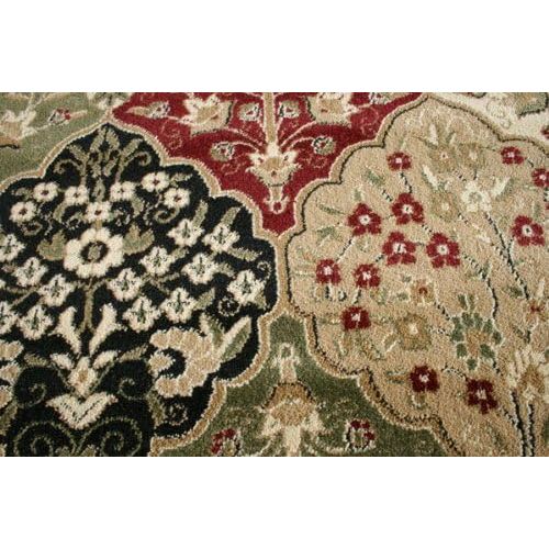  FeraghanNew City Traditional Panel Red Wool Persian Area Rug, 8 x 10, Burgundy