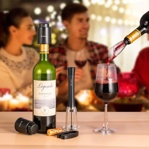  [아마존베스트]Wine Openers, Ferfil Wine Pump Air Pressure Wine Bottle Opener with Wine Foil Cutter, Wine Cork Remover Corkscrew Bottle Opener Gift set for Wine Lovers