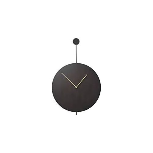  Ferm Living - Trace Wanduhr, schwarz/Messing