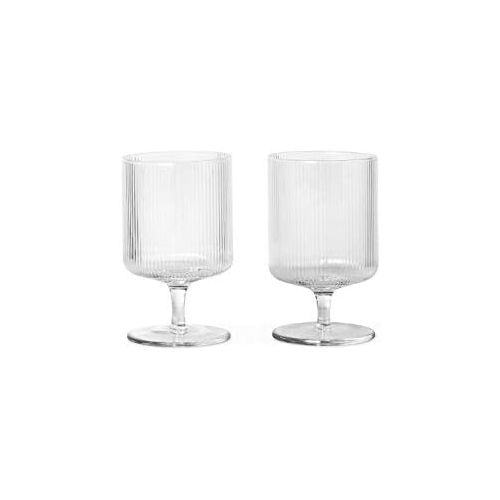  Ferm Living 100488211 Ripple Weinglaser, Glas