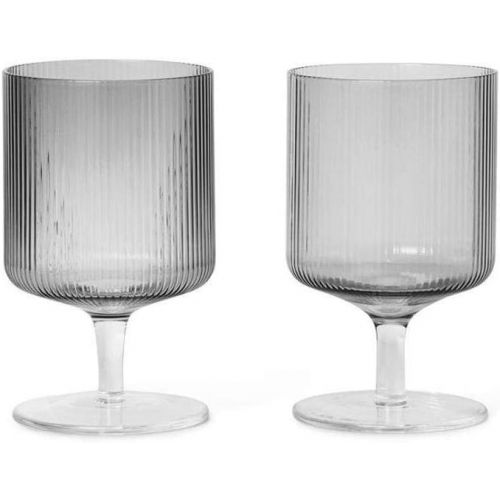  Ferm Living 100488211 Ripple Weinglaser, Glas