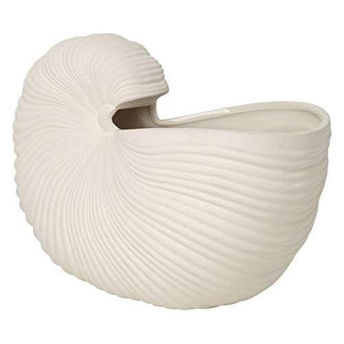  Marke: Ferm Living Ferm Living Shell Blumentopf, weiss BxHxT 31x20x15cm Mit lauwarmem Wasser abspuelen