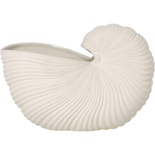  Marke: Ferm Living Ferm Living Shell Blumentopf, weiss BxHxT 31x20x15cm Mit lauwarmem Wasser abspuelen