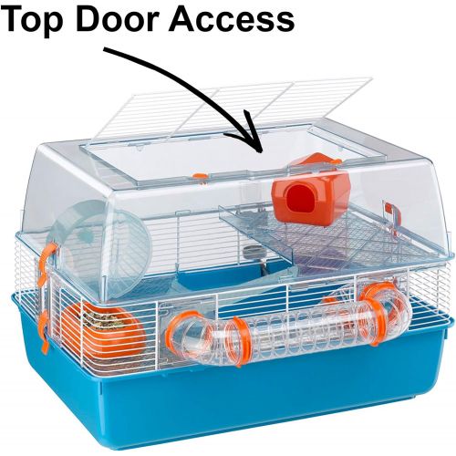  Ferplast Duna Fun Hamster Cage | Multi-Tier Hamster Cage Includes All Accessories | 21.65L x 18.5W x 14.76H Inches