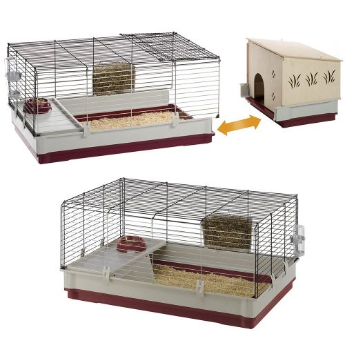  Ferplast Krolik 140 Plus Rabbit Cage, 55.91 x 23.62 19.62 x 19.68