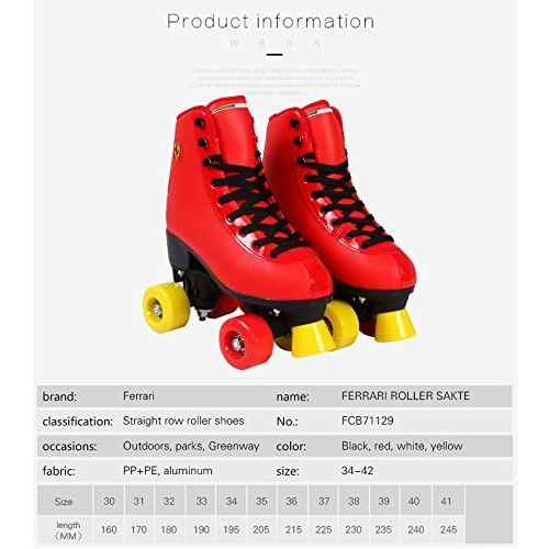  Ferrari Classic Roller Skates, Red,