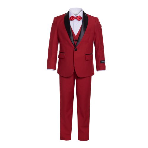  Ferrecci Boys 5-Piece Shawl Collar Tuxedo Suit Set by Ferrecci