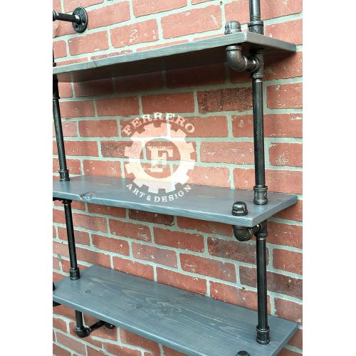  Ferrero Art & Design Steampunk furniture,pipe Bookshelf, Bookshelves, Industrial shelves, industrial shelfs, pipe shelf, pipe shelving, rustic decor, shelf