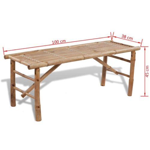  Fesjoy Beer Picnic Table Portable Folding Set Wooden Top Sets Bamboo Folding Weather-Resistant Waterproof Hard-Wearing for Patio Outdoor Activities Garden Use 3 Pieces