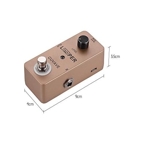  [아마존베스트]Fesjoy Looper Pedal Mini Guitar Loop Looper Pedal Max. 5 minutes recording time Unlimited Overdubs Full Metal Shell