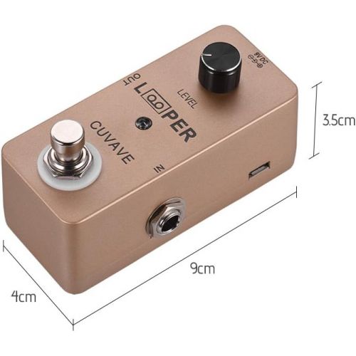  [아마존베스트]Fesjoy Looper Pedal Mini Guitar Loop Looper Pedal Max. 5 minutes recording time Unlimited Overdubs Full Metal Shell