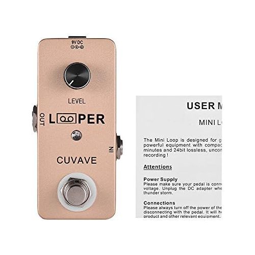  [아마존베스트]Fesjoy Looper Pedal Mini Guitar Loop Looper Pedal Max. 5 minutes recording time Unlimited Overdubs Full Metal Shell