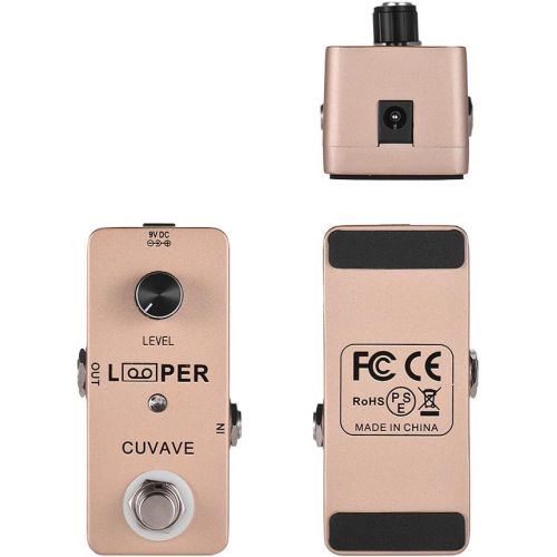  [아마존베스트]Fesjoy Looper Pedal Mini Guitar Loop Looper Pedal Max. 5 minutes recording time Unlimited Overdubs Full Metal Shell