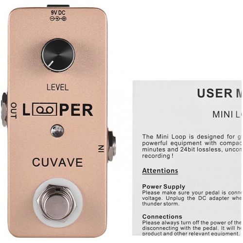  [아마존베스트]Fesjoy Looper Pedal Mini Guitar Loop Looper Pedal Max. 5 minutes recording time Unlimited Overdubs Full Metal Shell