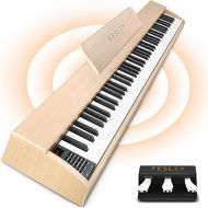 Fesley Furniture Digital Piano keyboard: Real Sampled Sound Source, High Sensitivity 88 key Weighted Keyboard, Daul 15W Speaker, Portable Piano keyboard Bluetooth, MIDI Connection, Triple Pedal System