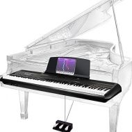 Fesley Stage Digital Pianos with 88 Key Full Size Weighted Keyboard: French Dream Audio Source, Portable Electronic Keyboards with Dual 20W Stereo Speakers & 3-Pedal,Support Bluetooth, MIDI Connection