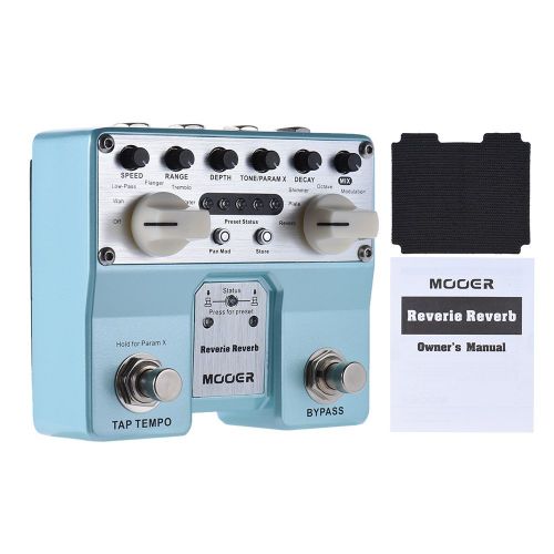  Festnight Guitar Effect Pedal, Reverb Effector Pedal with Reverberation Modes Enhancing Effects Two Footswitch