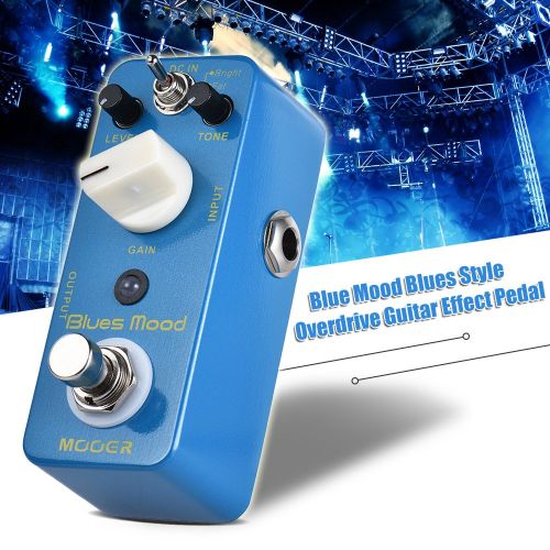  Festnight Guitar Effect Pedal, Blues Style Overdrive Guitar Effector Pedal True Bypass