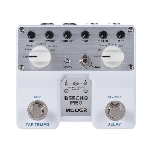  Festnight Guitar Effect Pedal, Digital Delay Effector Pedal Twin Footswitch with Loop Recording Function