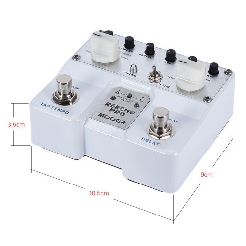  Festnight Guitar Effect Pedal, Digital Delay Effector Pedal Twin Footswitch with Loop Recording Function