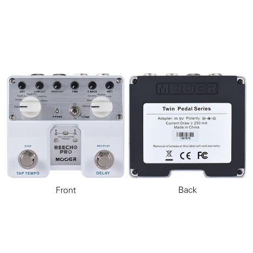  Festnight Guitar Effect Pedal, Digital Delay Effector Pedal Twin Footswitch with Loop Recording Function
