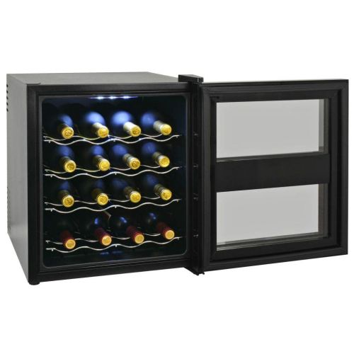  Festnight Weinkuehlschranke Weinkuehler mit Schubladen und LCD-Anzeige 48 l 16 Flaschen