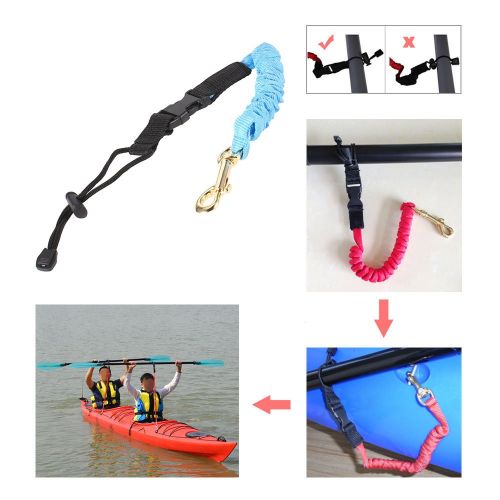  Festnight Safe Night Elastic Paddle Leash Elasticated Safety Line Rope Kayak Canoe Rowing Boat Fishing Rod Lanyard Security Lead, Green