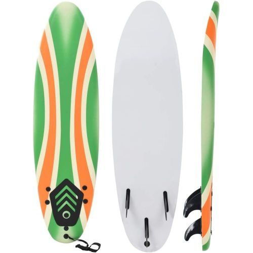  Festnight- Surfbrett Stand Up Paddle Board mit Traktionspad Inklusive 1 Leine und 3 abnehmbaren Kunststofffinnen 170 cm