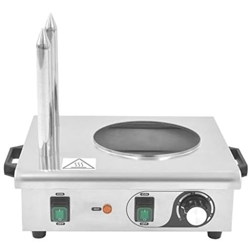  [아마존베스트]Festnight Professional Hot Dog Maker with 2 Bars 500 W Stainless Steel Hot Dog Warmer Machine Temperature Adjustable