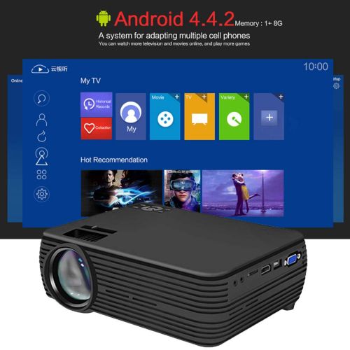  Festnight-1 Festnight X5 Mini Video LCD Projector 1080P Multimedia Home Theater Projector Built-in Speaker Portable Beamer Movies Player for Home Cinema TVs Laptops Games Smartphones