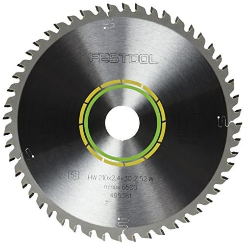  Festool 495381 Fine Tooth Cross-Cut Saw Blade For TS 75 Plunge Cut Saw - 52 Tooth